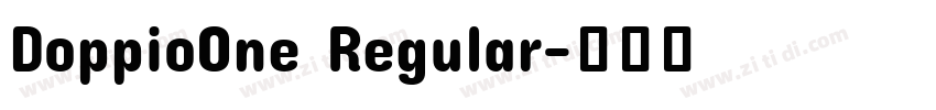 DoppioOne Regular字体转换